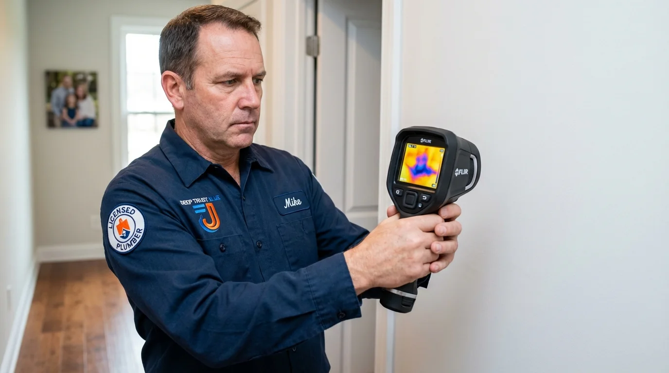 Thermal imaging leak detection by Johns Plumbing LLC in Hyde